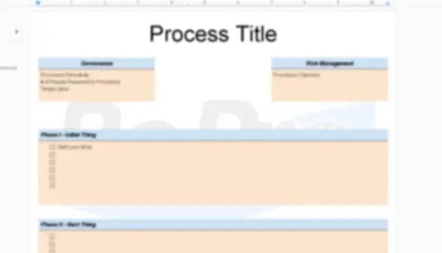 Screenshot of Be Pro's Process template